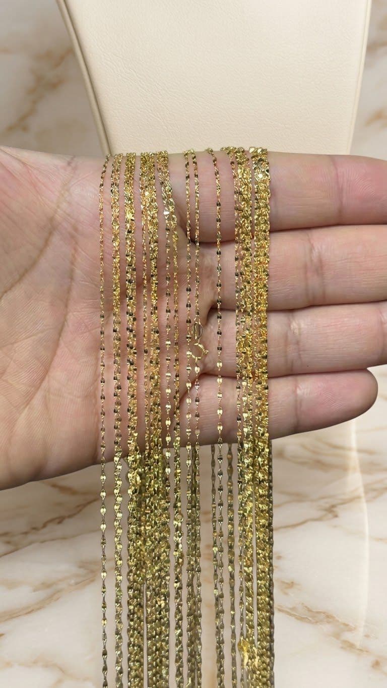 Cadenas en oro 18k de Joyería Saralí